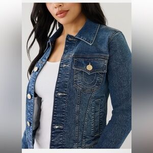 True Religion Jesse SN Slim Denim Jacket Size XL
